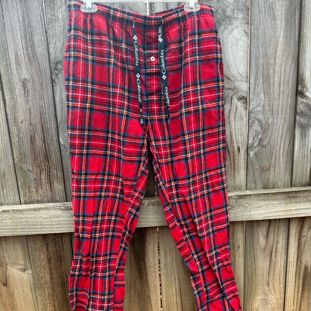 Columbia cotton red plaid pajama pants